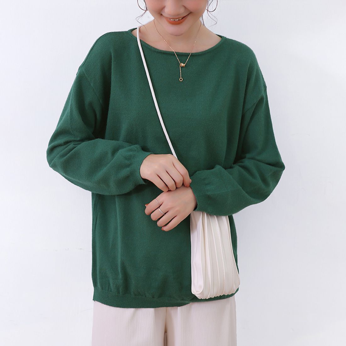 ドゥー ベル Doux Belle 秋新作 洗えるニット レディース/ トップス/ ニット カシミアタッチニット 長袖 秋 冬 オフィス