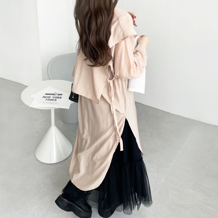 GeeRA Cape-style design shirt dress