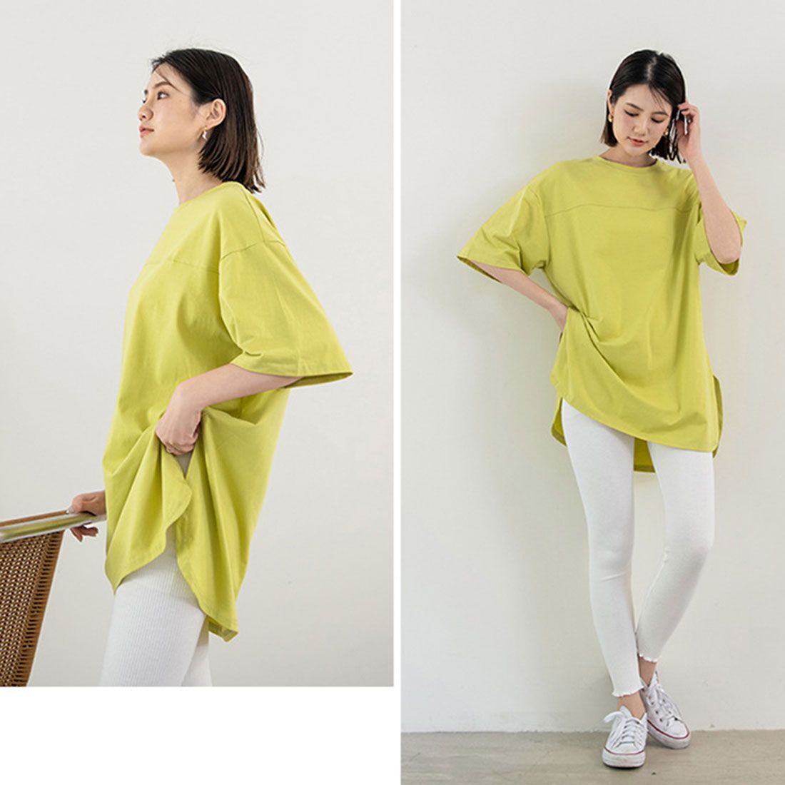 チュニックtシャツ レディース スリット