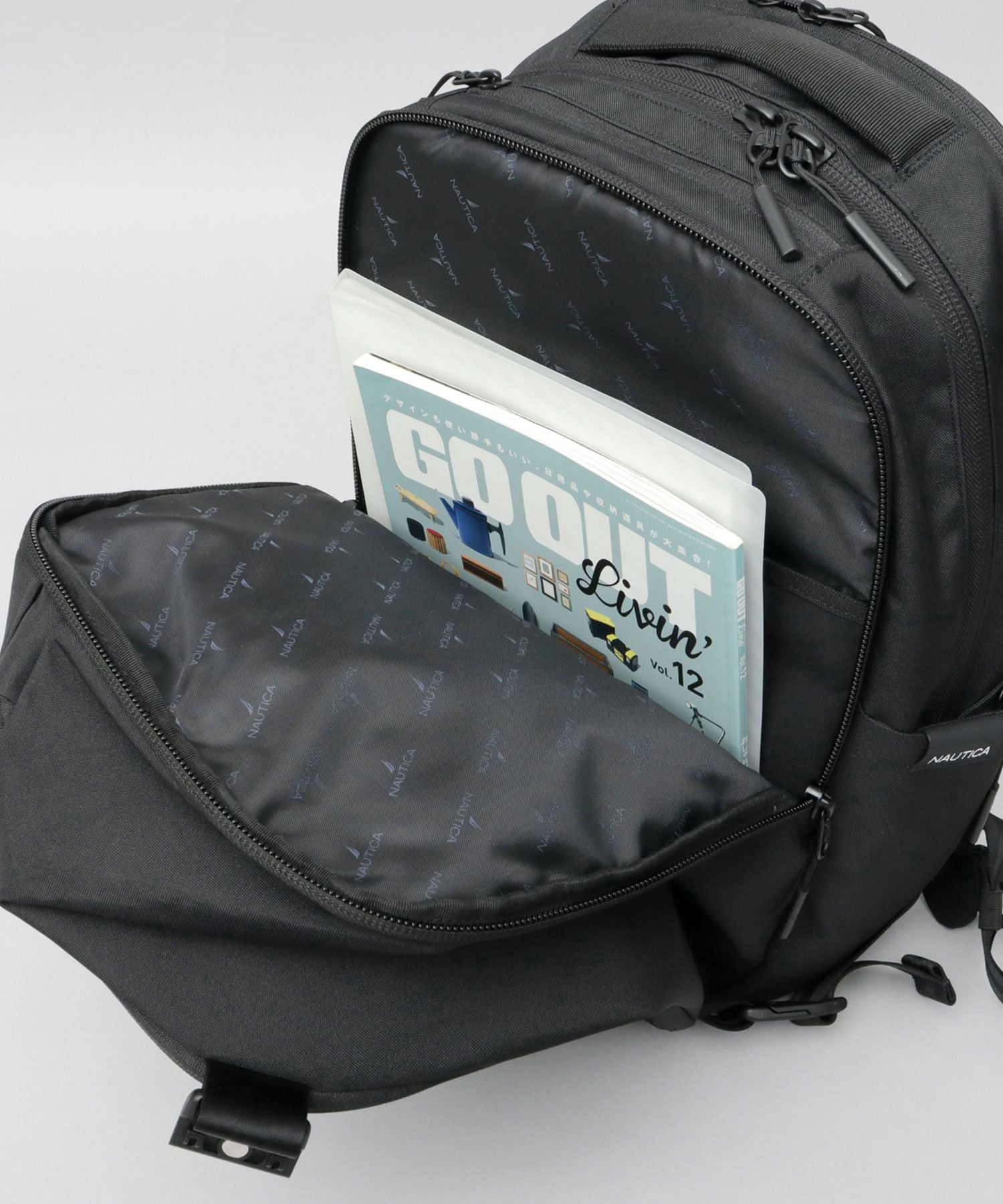 ノーティカ NAUTICA リュック ビジネスリュック メンズ 黒 シンプル 撥水 リュックサック バックパック