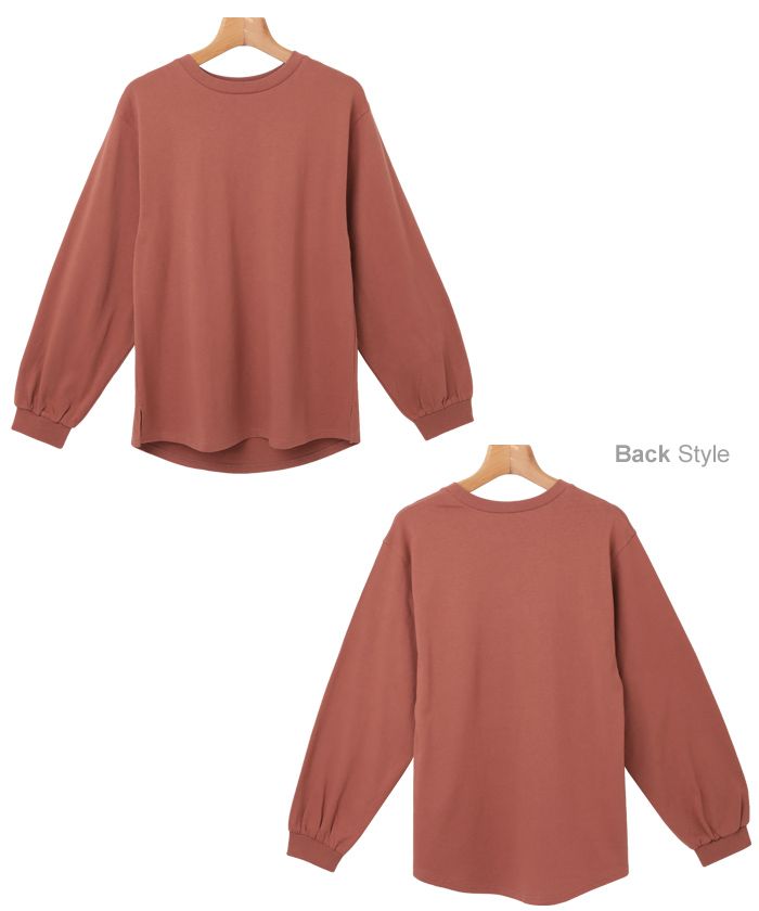 アンドミー and Me USAコットン長袖ボリューム袖Tシャツ カットソー トップス