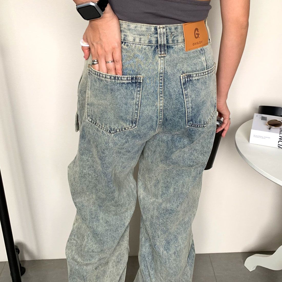 ノンヘッジ non-hedge サイドタックデニムパンツ