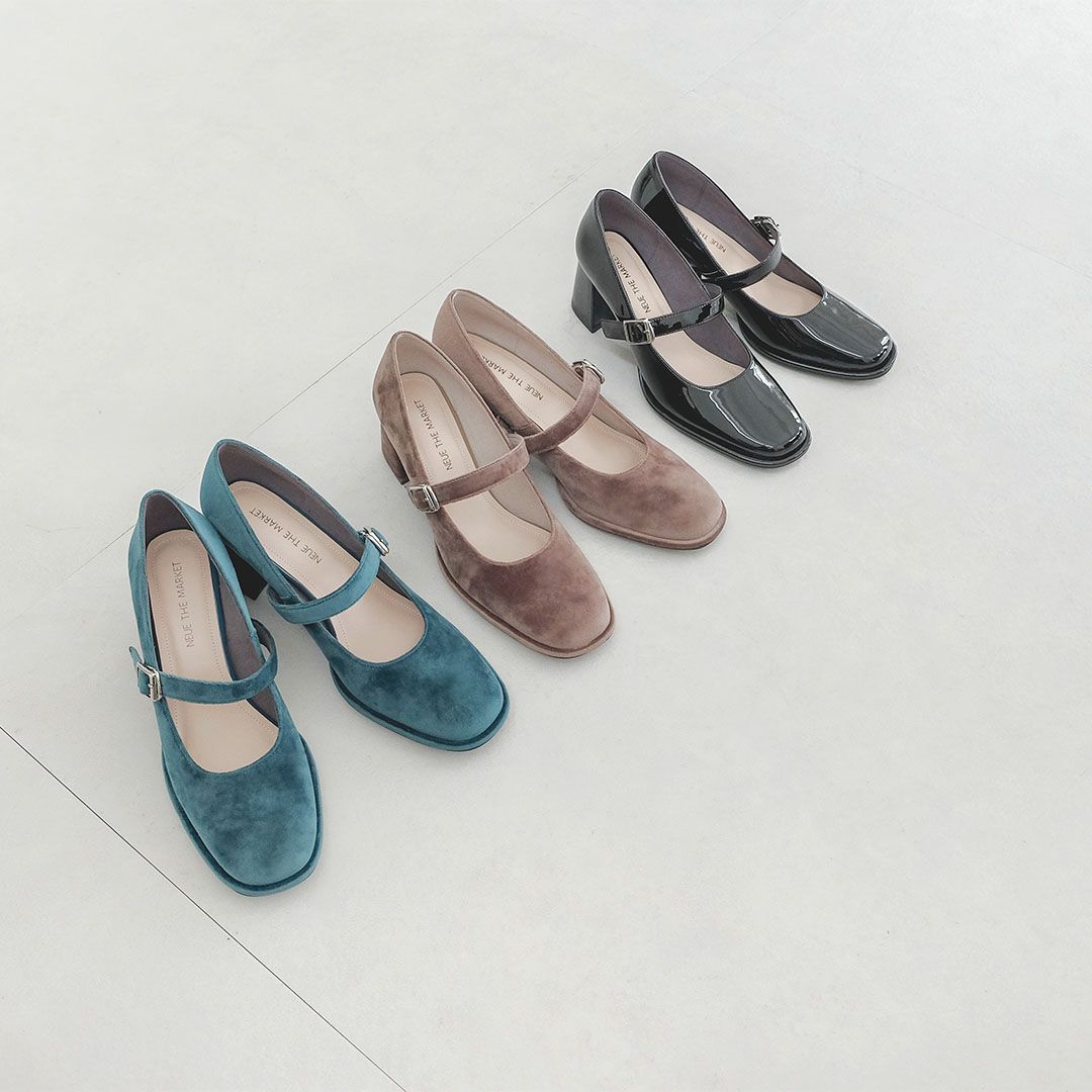 ノイエ ザ マーケット NEUE THE MARKET ストラップチャンキーヒールパンプス/TM22072