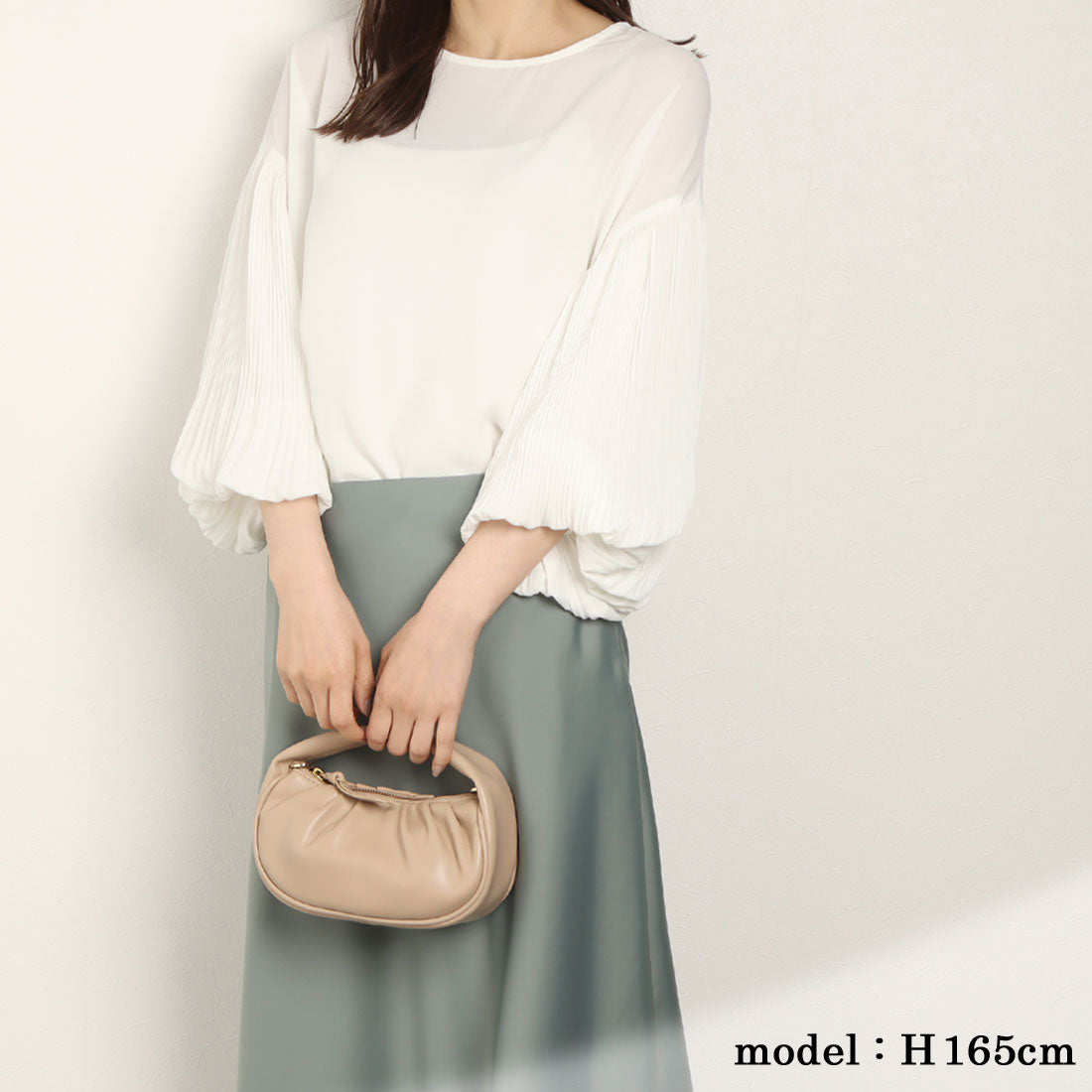 カシュカシュ cache cache ハーフムーンギャザー2wayミニショルダー （BE） BE