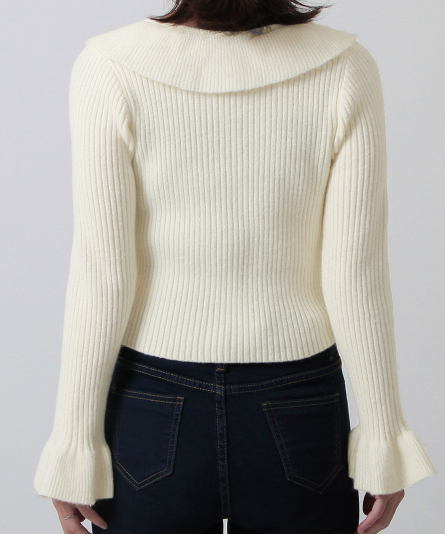 ジュリアブティック JULIA BOUTIQUE フリルデザインニットトップス/23551 （White） ホワイト