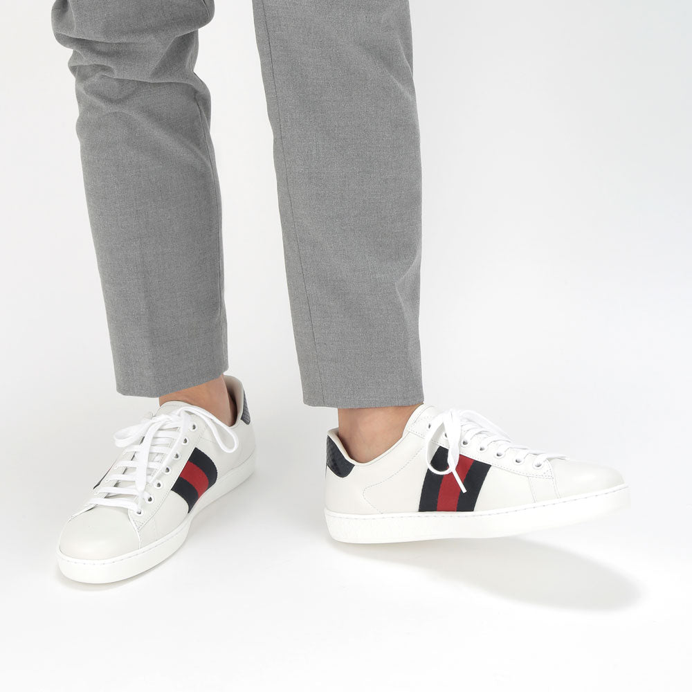 グッチ GUCCI スニーカー メンズ エース シューズ 386750-02JR0 ラグジュアリー ブランド 大きいサイズ （ホワイト） ホワイト