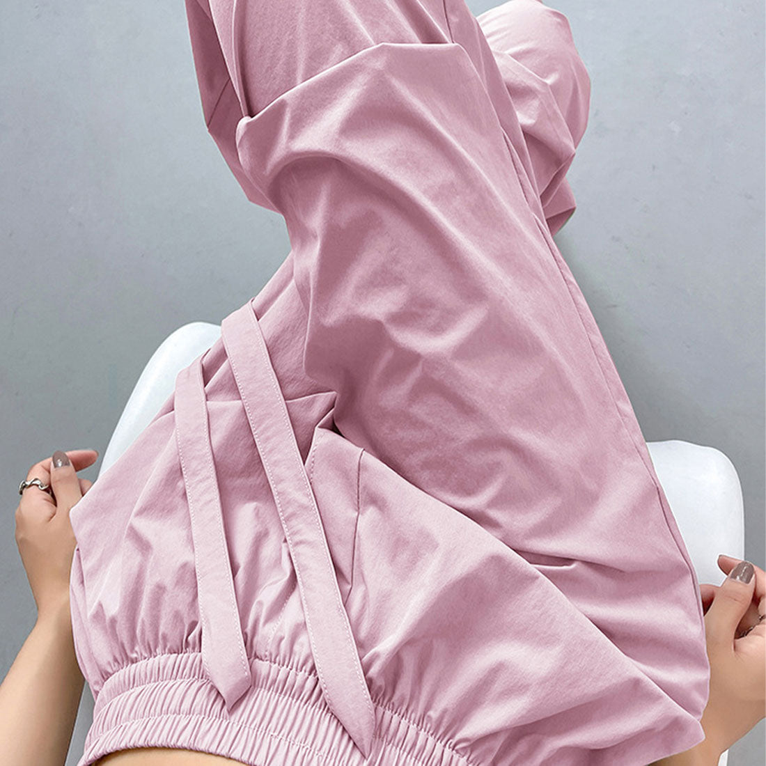 カーゴパンツ ストレートパンツ 定番韓国 ホットピンク