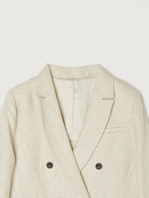 anuans linen double tailored jacket