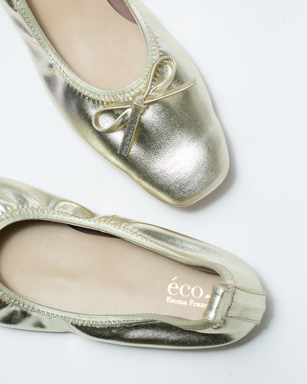 【24SS】エマ フランシス Emma Francis フラット バレエシューズ （ゴールド アップルレザー） ゴールド アップルレザー