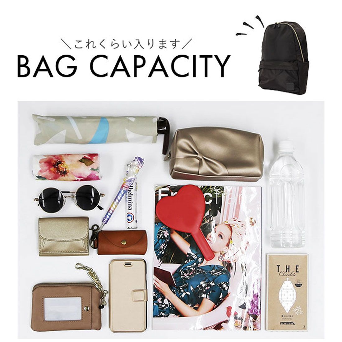 レガート ラルゴ Legato Largo リュック LI-V0083 Legato Largo 10ポケット レディース リュックサック バックパック デイパック 撥水 はっ水
