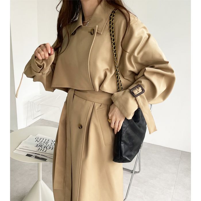 GeeRA Elegant oversized trench coat