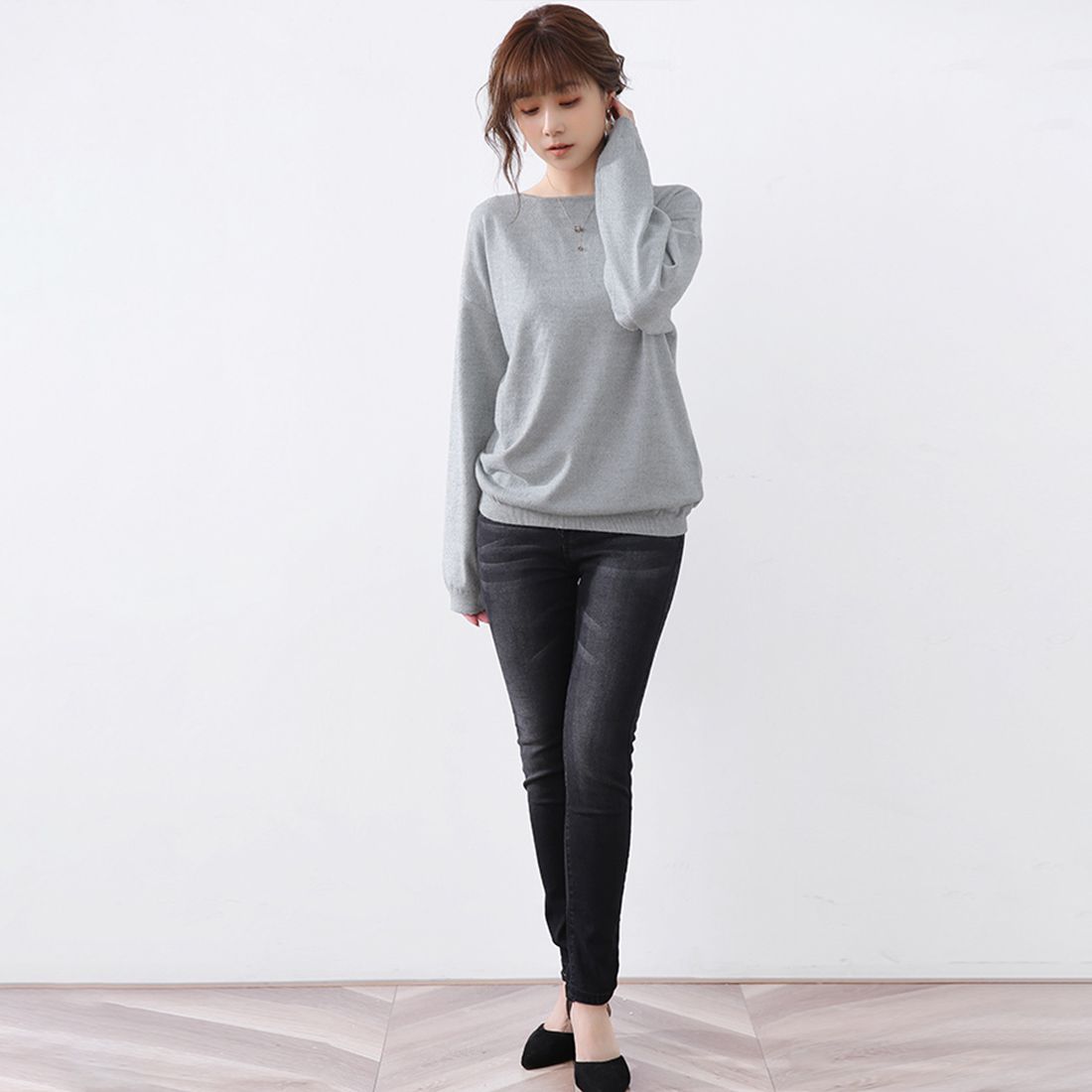 ドゥー ベル Doux Belle 秋新作 洗えるニット レディース/ トップス/ ニット カシミアタッチニット 長袖 秋 冬 オフィス