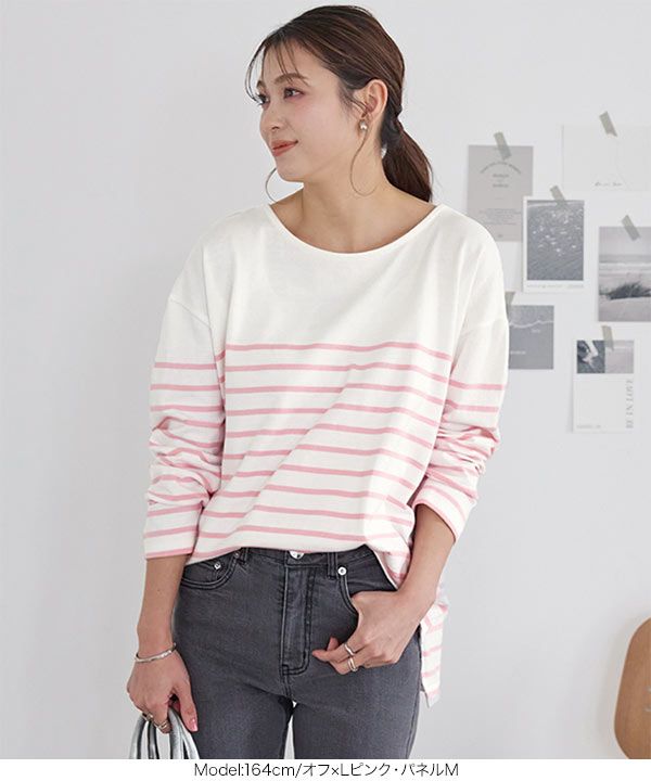 コウベレタス KOBE LETTUCE ゆったり シンプルカットソーチュニック 【パネル】 [C3864]  体型カバー Tシャツ ロングTシャツ チュニック 大きめサイズ