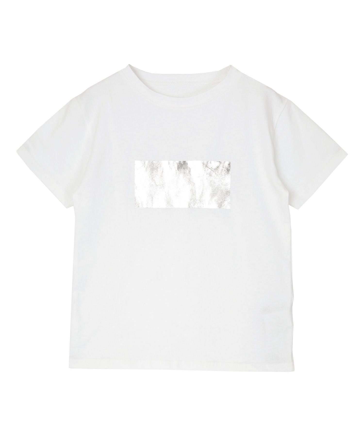 ミエット miette シルバー箔プリントTシャツ