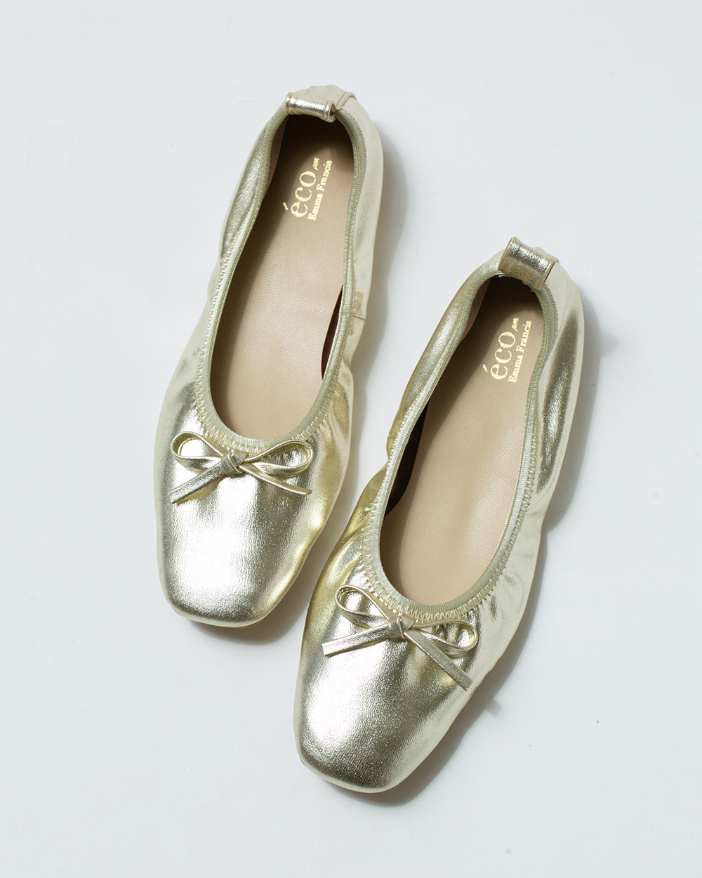 【24SS】エマ フランシス Emma Francis フラット バレエシューズ （ゴールド アップルレザー） ゴールド アップルレザー