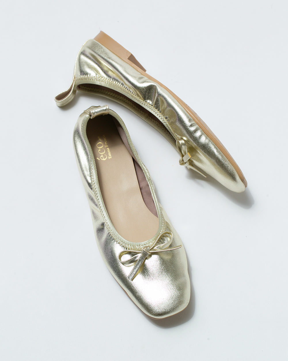 【24SS】エマ フランシス Emma Francis フラット バレエシューズ （ゴールド アップルレザー） ゴールド アップルレザー