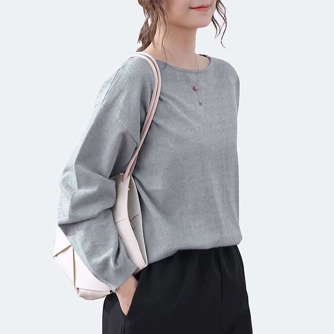 ドゥー ベル Doux Belle 秋新作 洗えるニット レディース/ トップス/ ニット カシミアタッチニット 長袖 秋 冬 オフィス