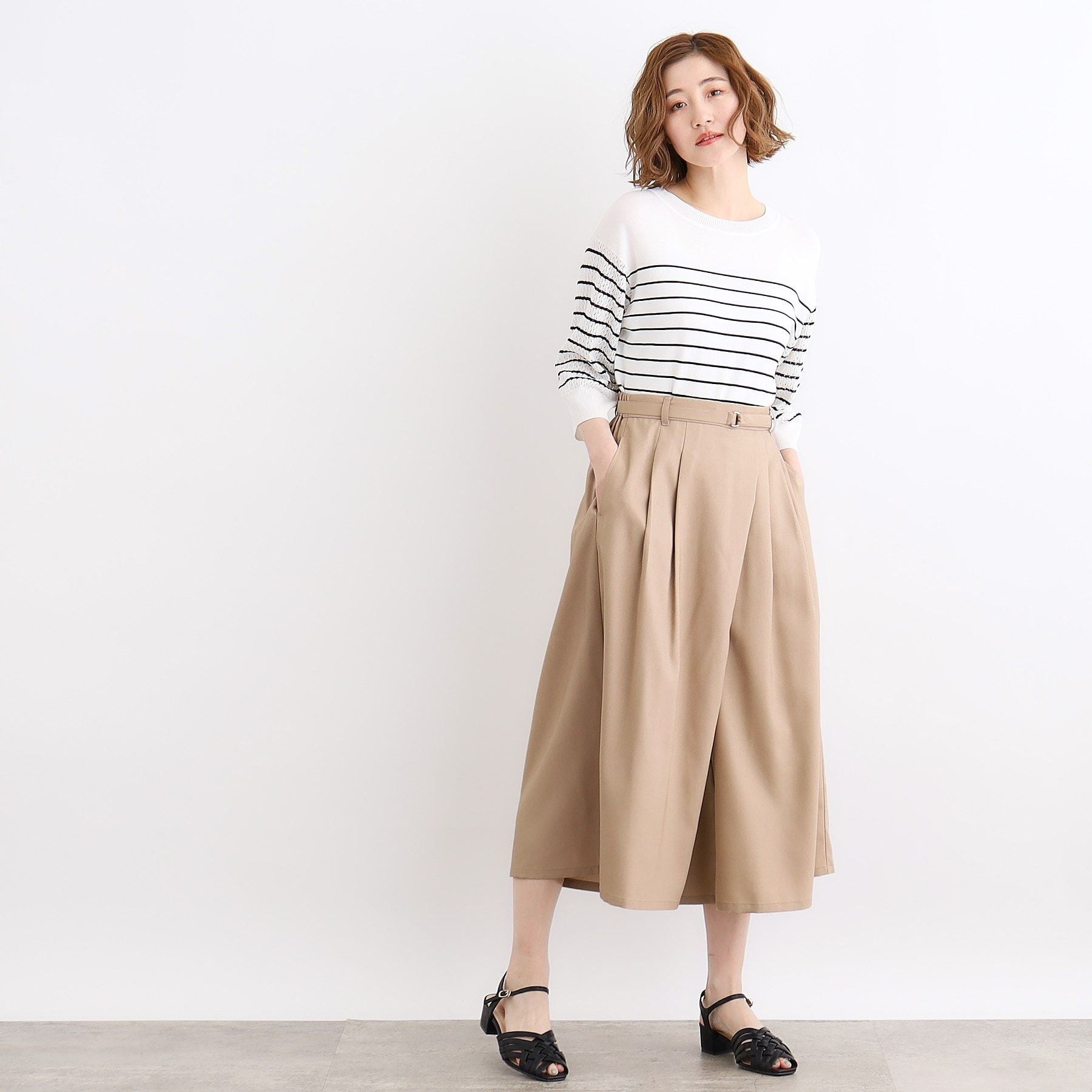 グローブ grove デニム調ラップスカーチョ