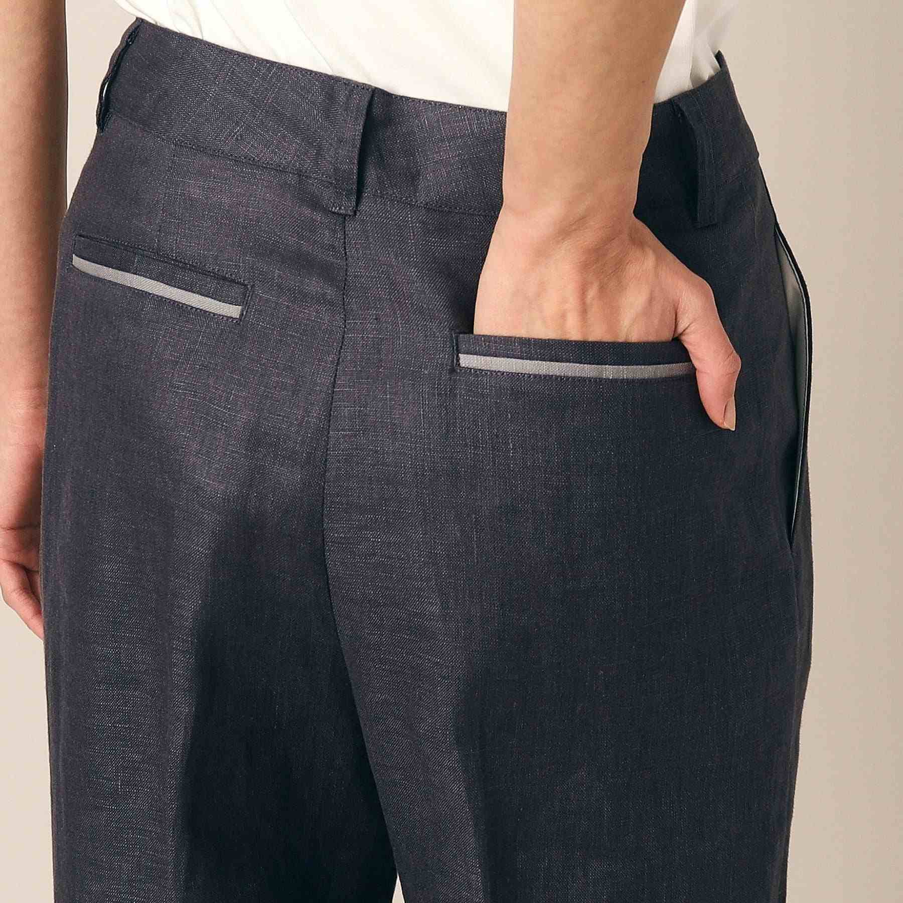 デッサン Dessin リネン100％パンツ
