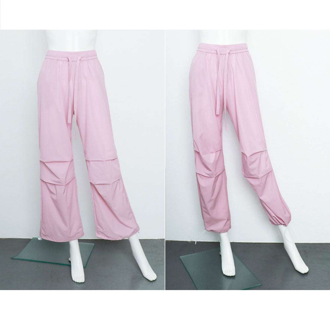 カーゴパンツ ストレートパンツ 定番韓国 ホットピンク