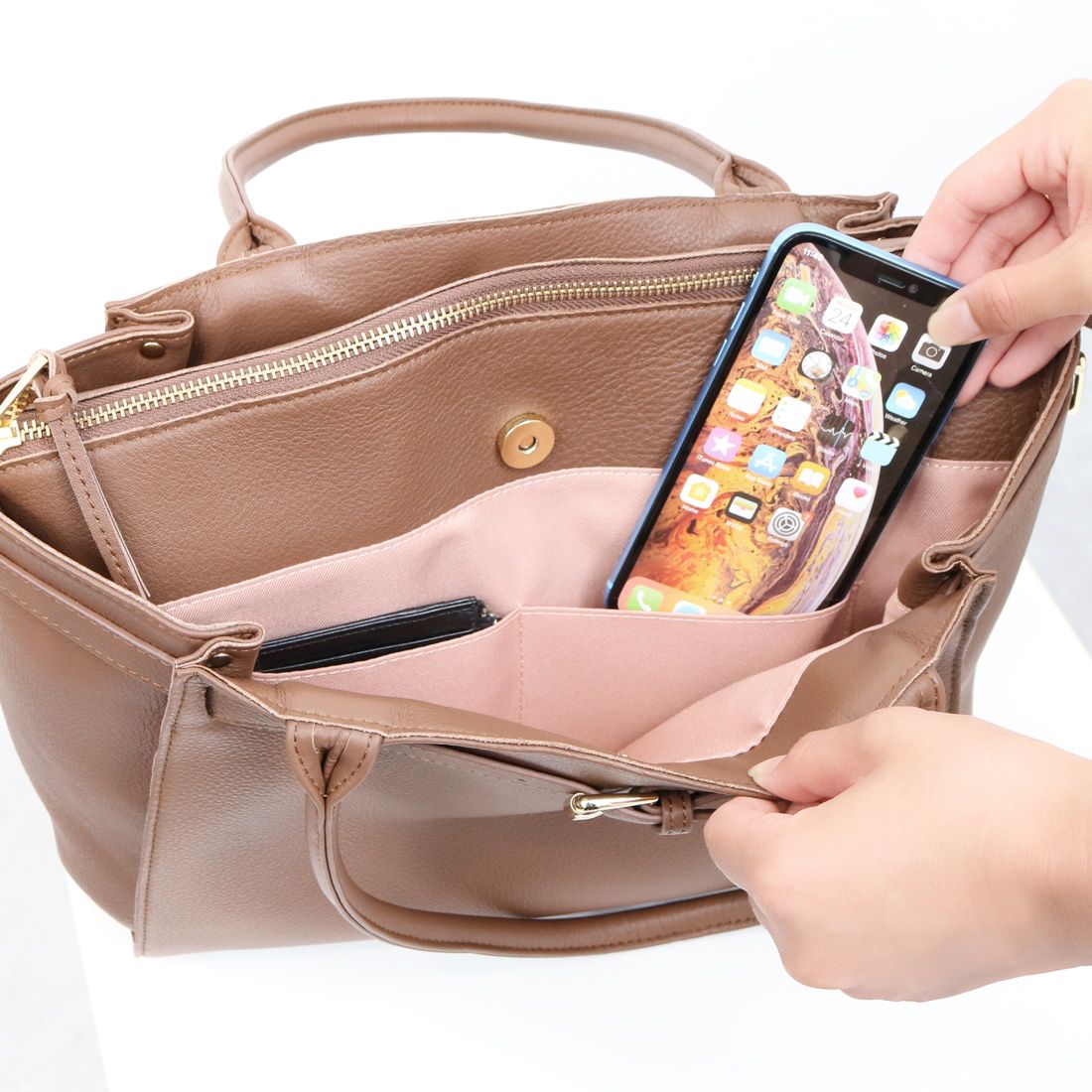 ＜ロングセラー＞ペルケ perche WEB限定牛革ソフトA4ベルトトート