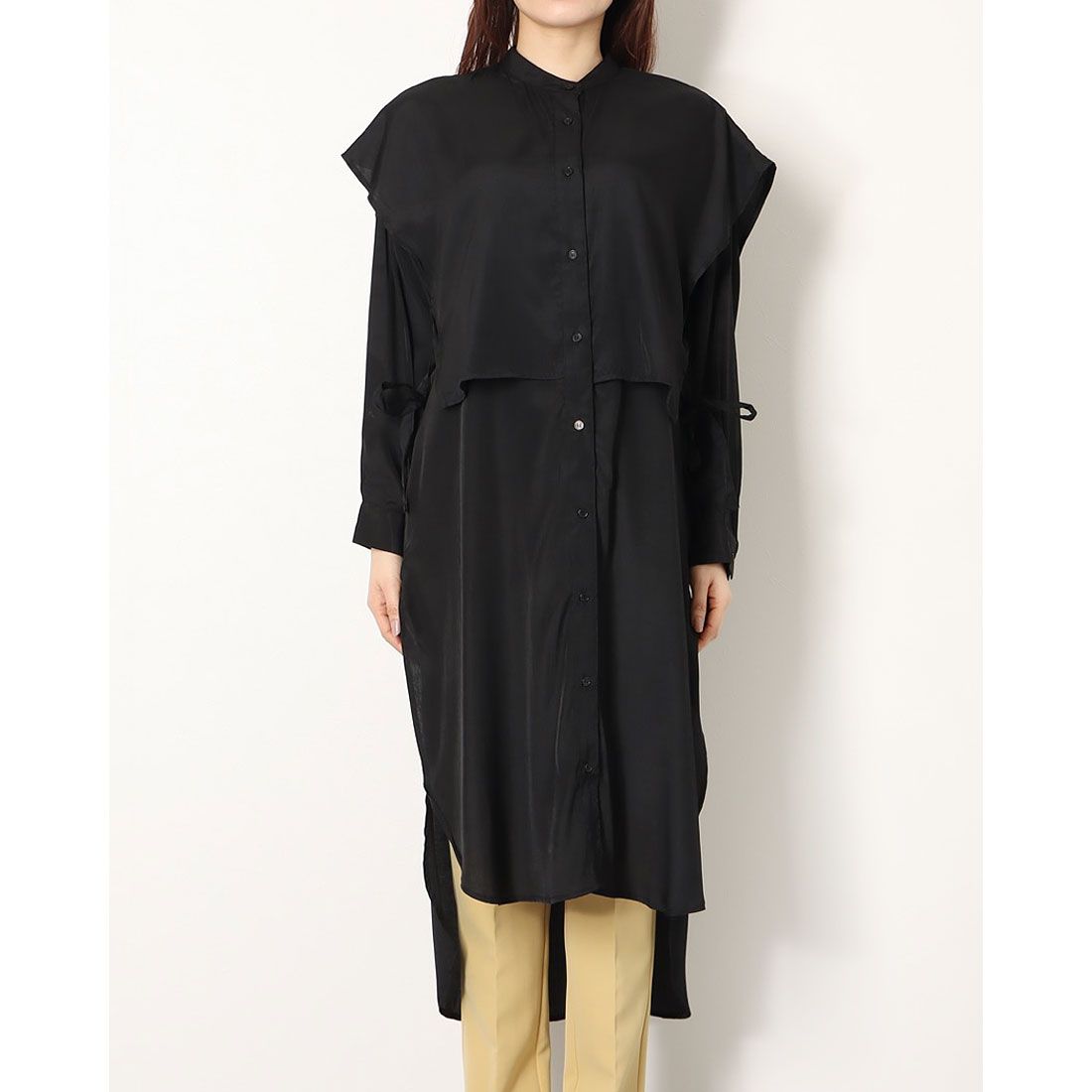 GeeRA Cape-style design shirt dress