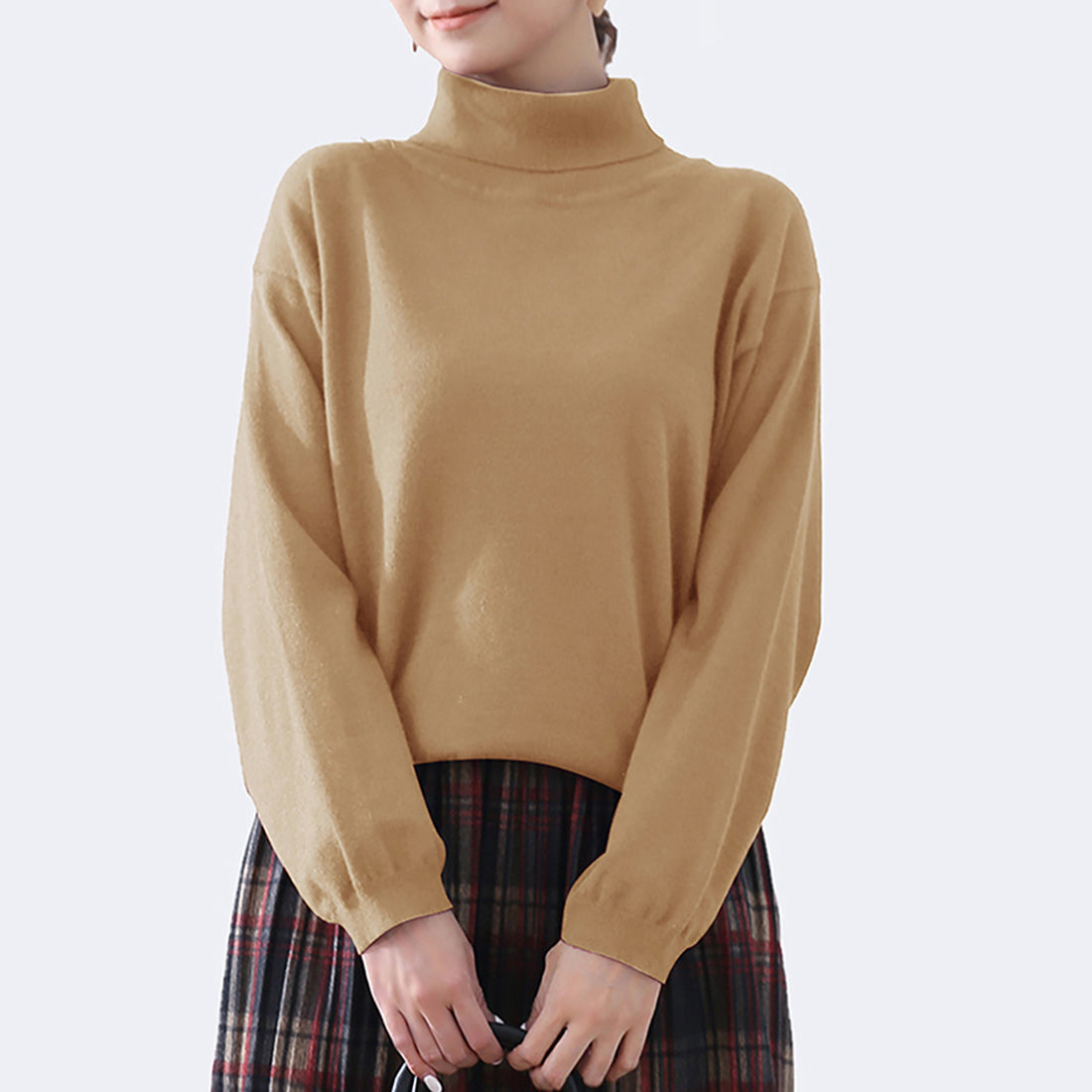 ドゥー ベル Doux Belle 秋新作 洗えるニット レディース/ トップス/ ニット カシミアタッチニット 長袖 秋 冬 オフィス （ブラック） ブラック