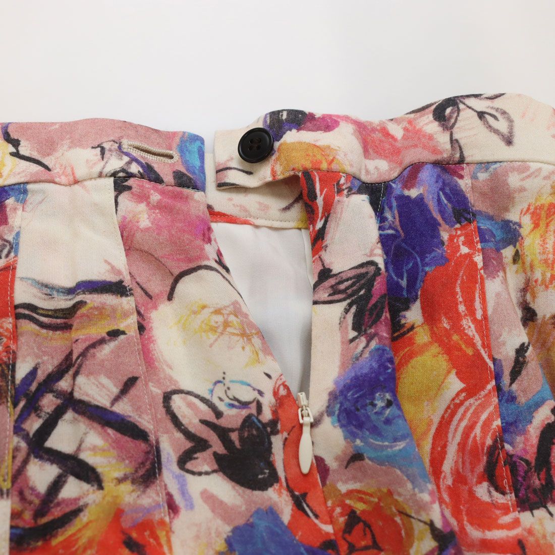 オールド イングランド OLD ENGLAND フラワープリントプリーツスカート