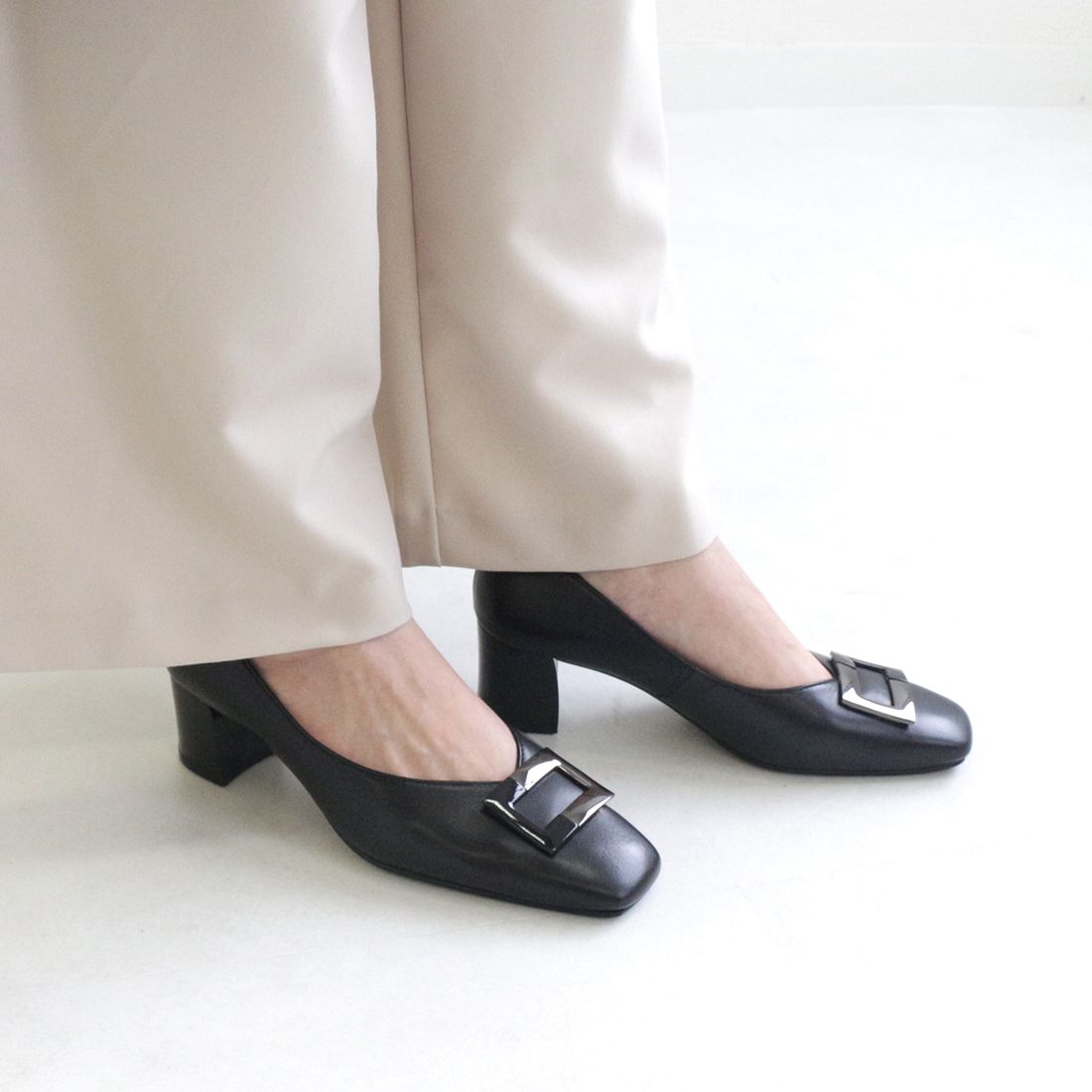 【本革】 パンプス 日本製 5.5cmヒール 天然皮革 レディース ビジネス 通勤 快適 美脚 オフィスパンプス PO5571