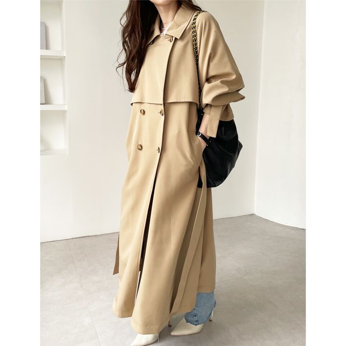 GeeRA Elegant oversized trench coat