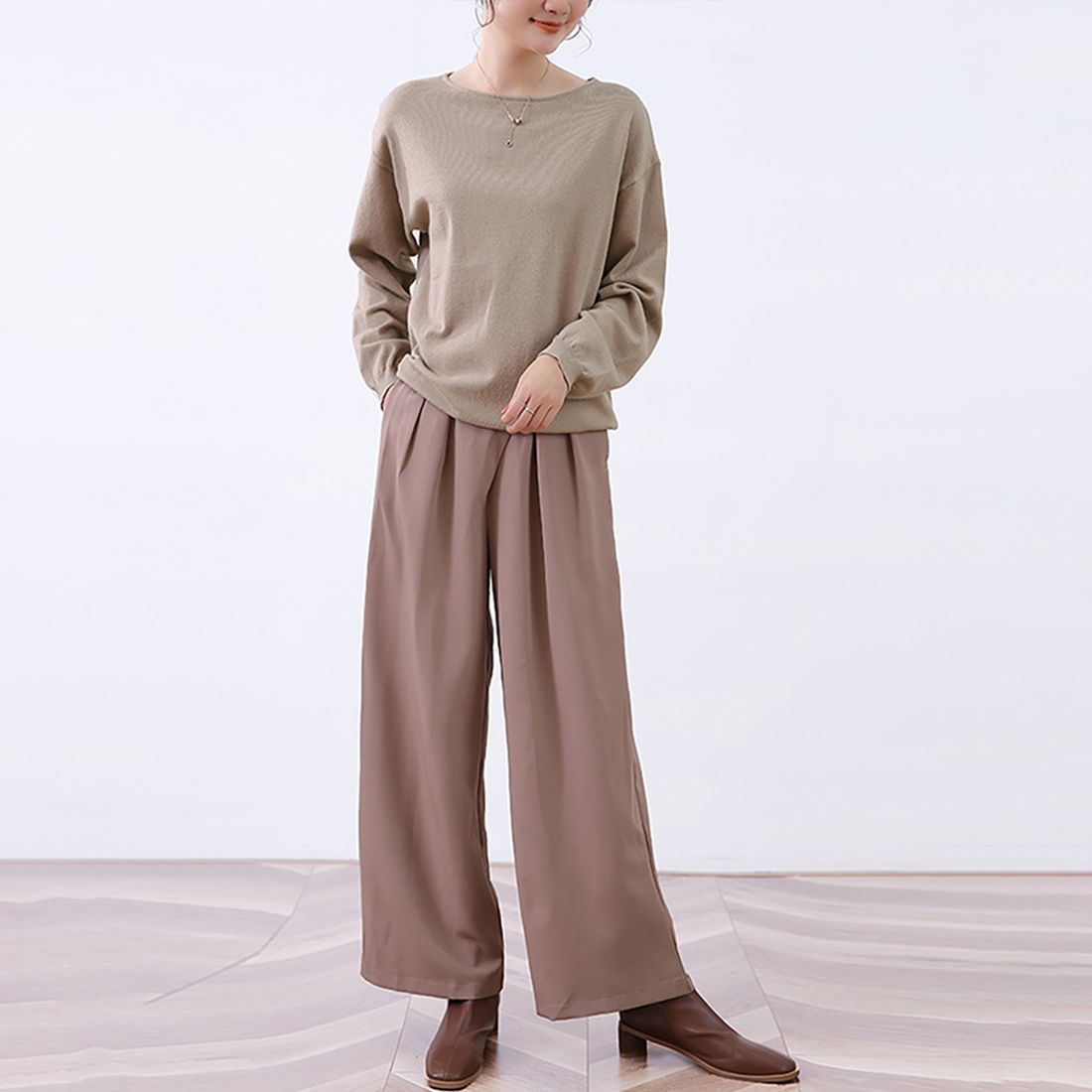 ドゥー ベル Doux Belle 秋新作 洗えるニット レディース/ トップス/ ニット カシミアタッチニット 長袖 秋 冬 オフィス