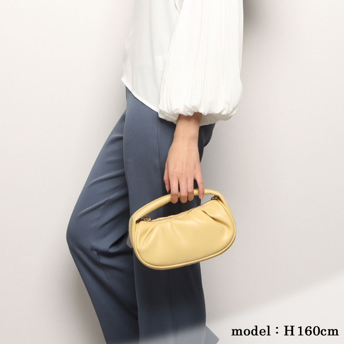 カシュカシュ cache cache ハーフムーンギャザー2wayミニショルダー （BE） BE