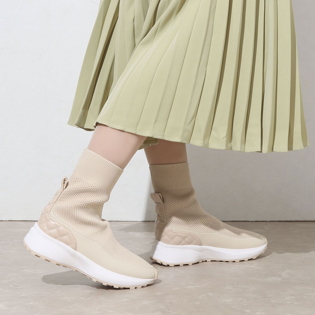 【23AW】Indus/インドゥス ニットスニーカーブーツ