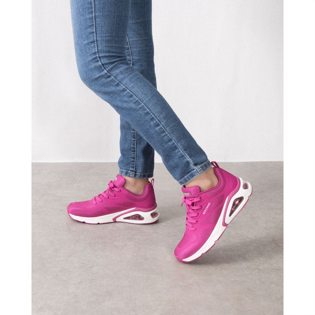 スケッチャーズ SKECHERS レディース スニーカー 厚底 TRES-AIR UNO-REVOLUTIO 177420