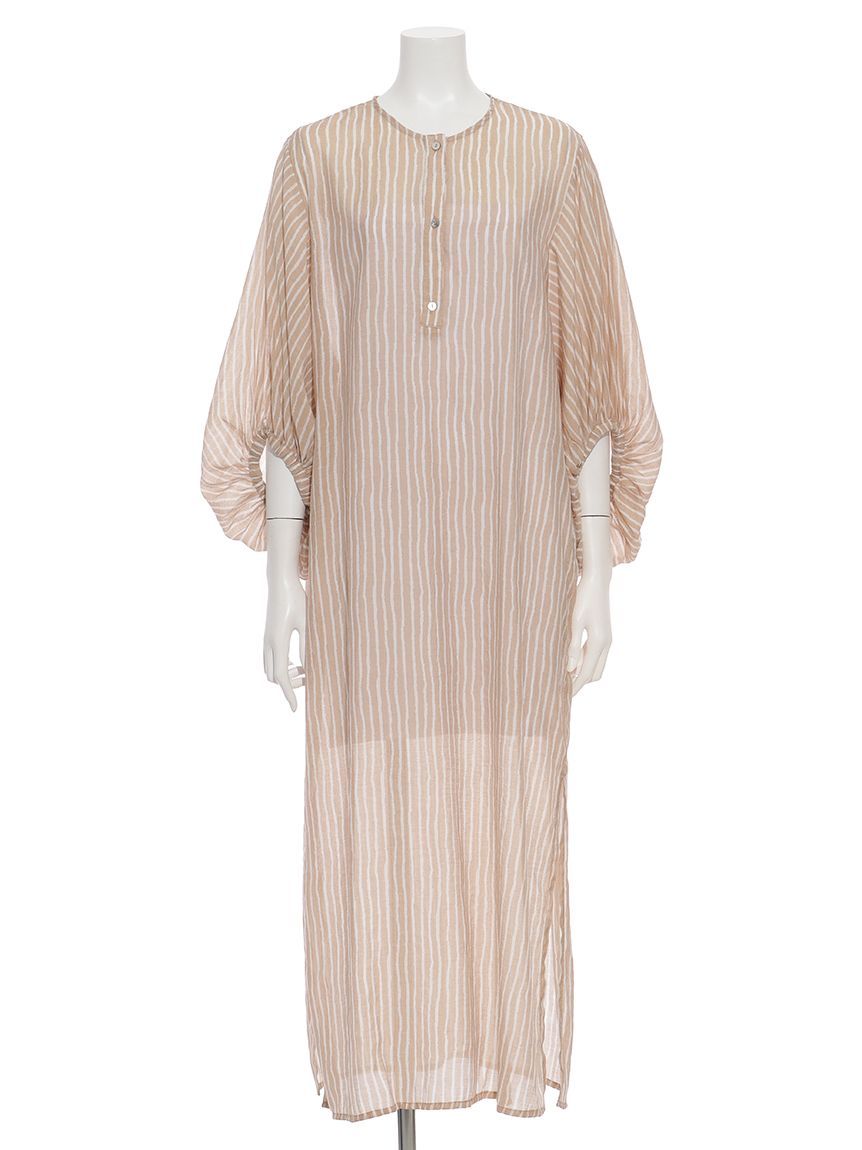 インタープラネット INTERPLANET 手書きストライプレイヤードワンピース