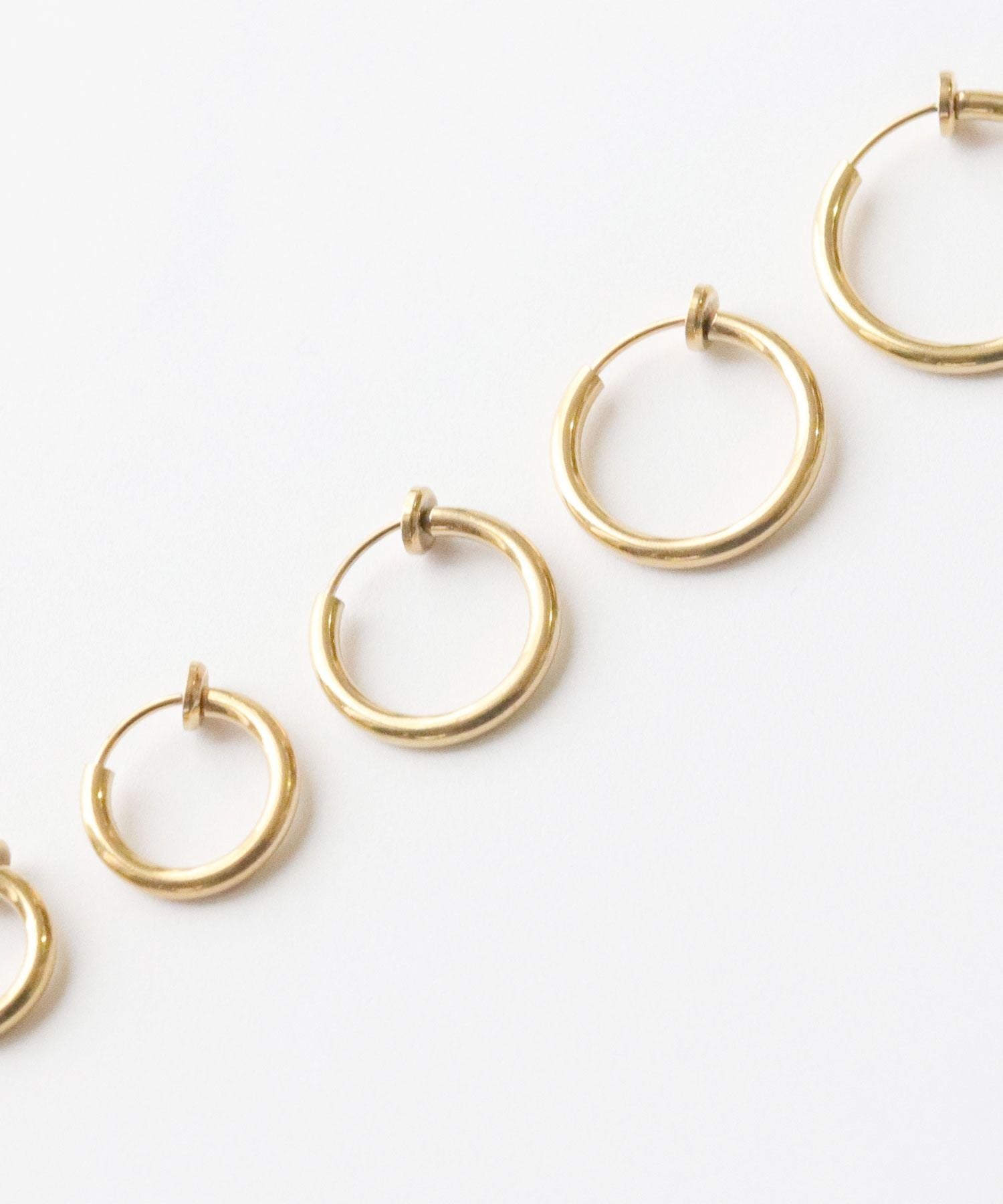 フロージュ florge 【7size展開】金属アレルギー対応 ステンレスシンプルフープイヤリング 12mm
