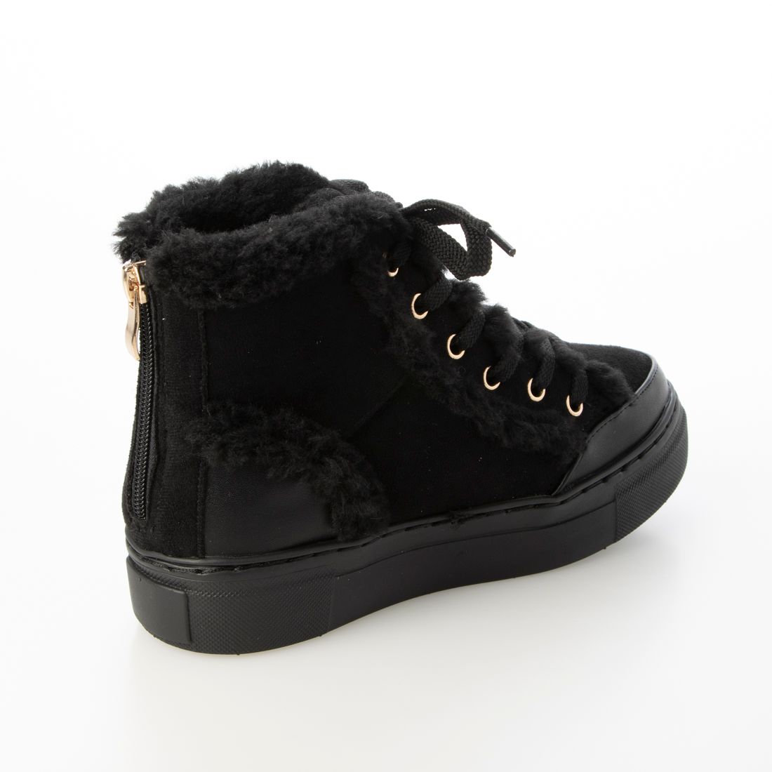 シックス CHICS ファーコンビレースアップスニーカー