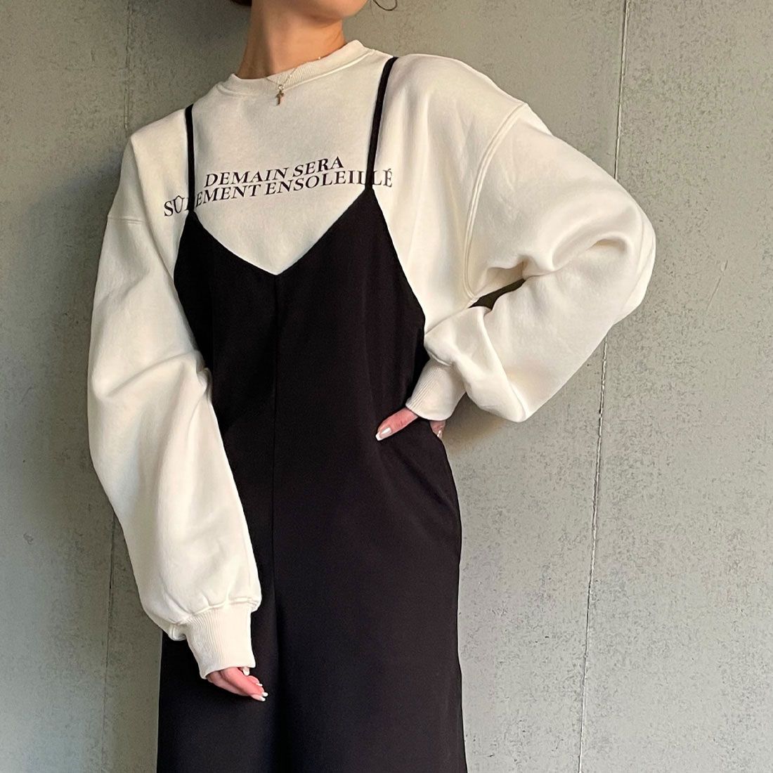 ジュノア JUNOAH バックリボンサロペット