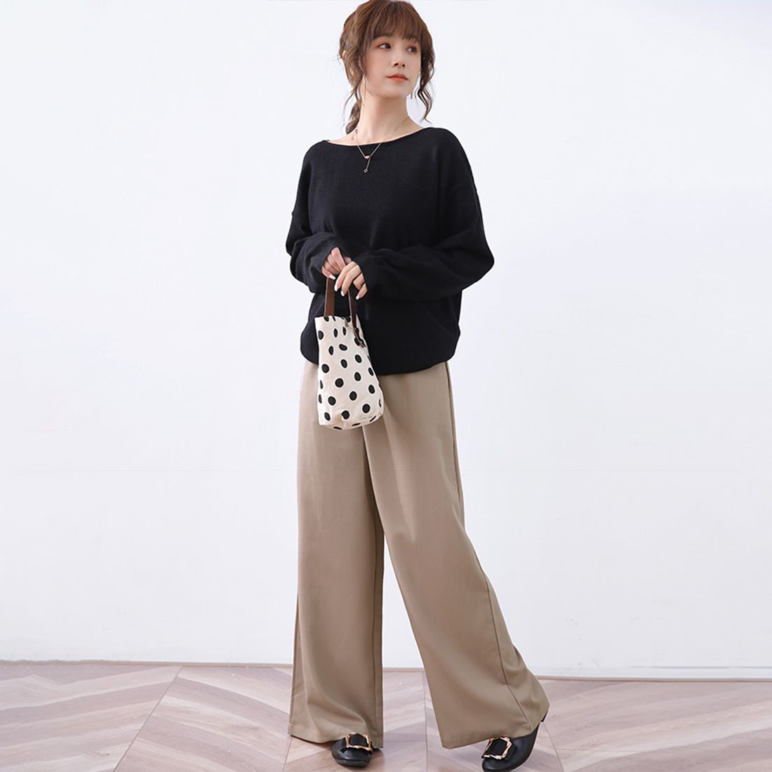 ドゥー ベル Doux Belle 秋新作 洗えるニット レディース/ トップス/ ニット カシミアタッチニット 長袖 秋 冬 オフィス