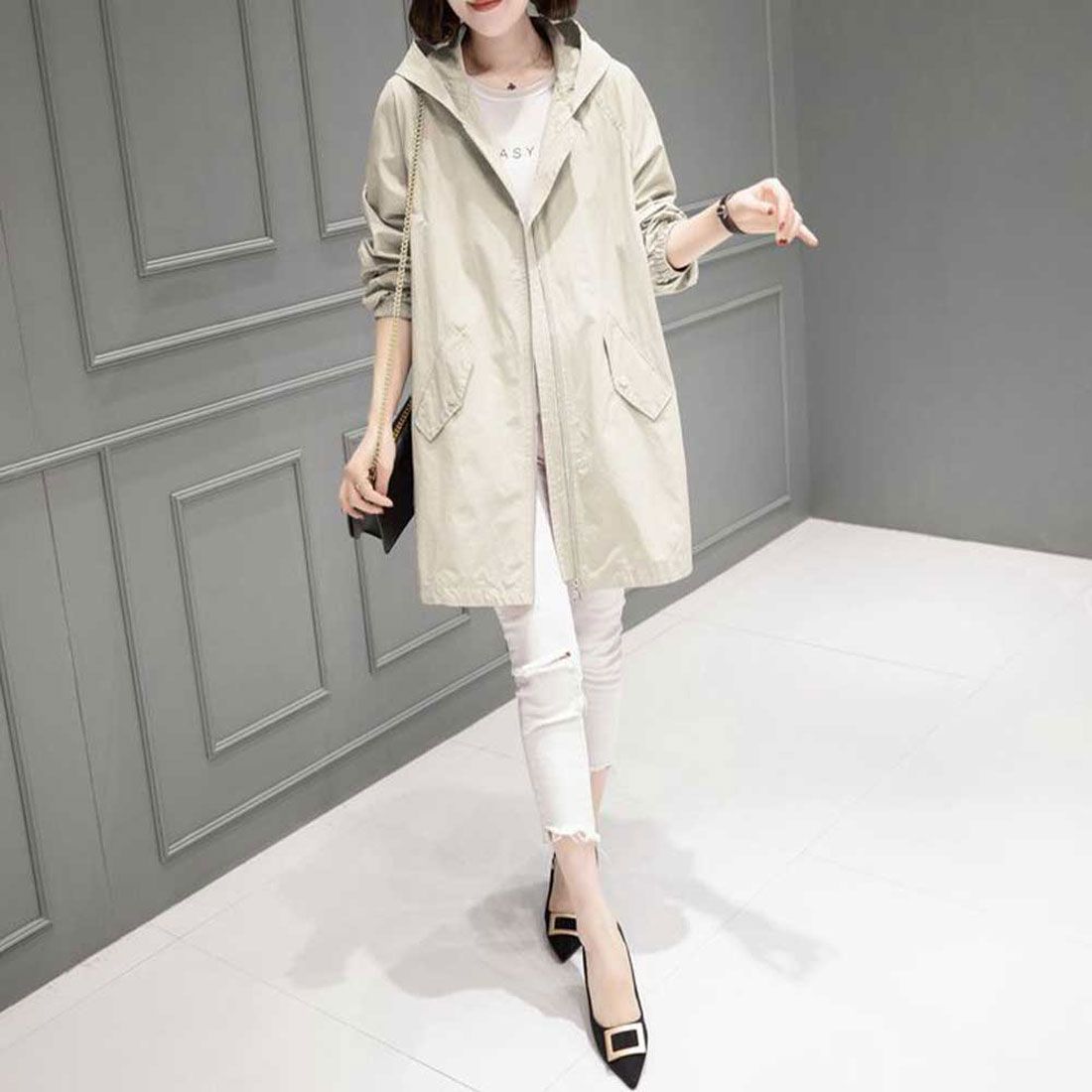 アミュレット Amulet マウンテンパーカー レディース アウター 春 秋 秋服 冬服 無地 フード 10代 20代 30代 体型カバー カジュアル ポケット 長袖