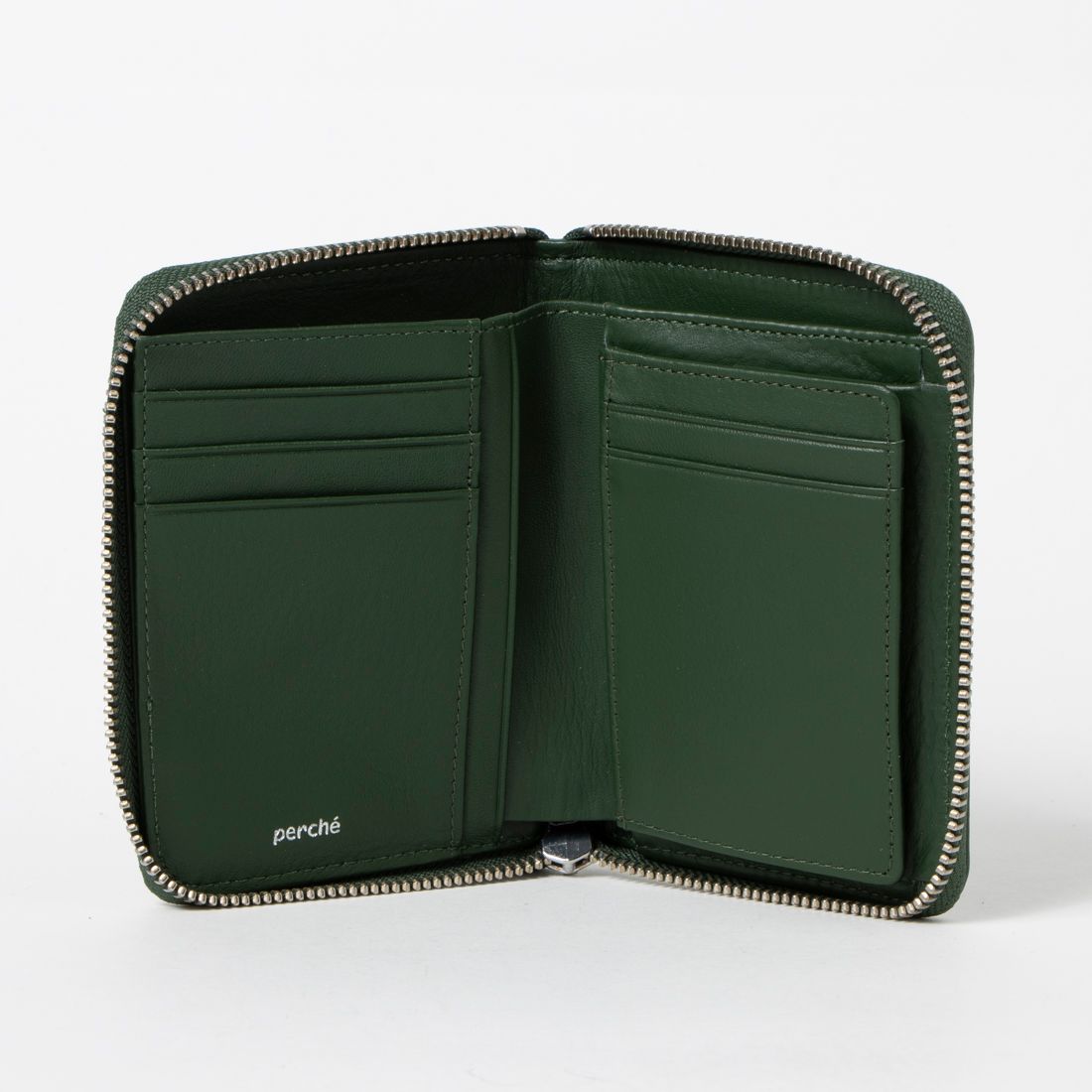 ＜ロングセラー＞ペルケ perche ドット型押しラウンドパームフィット財布