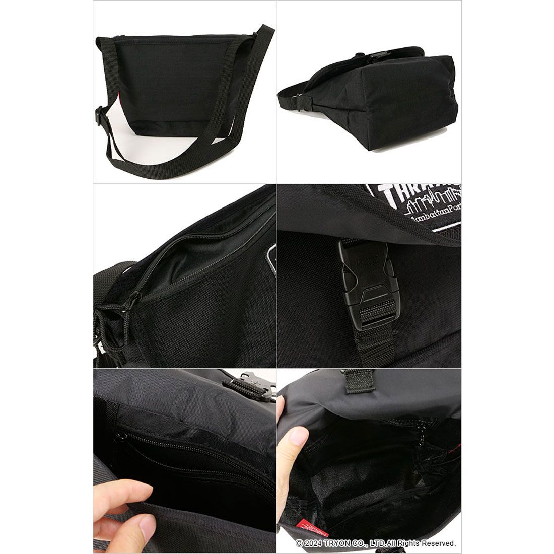 マンハッタンポーテージ Manhattan Portage Nylon Messenger Bag THRASHER Black [MP1603FZPEPTHRASHER FW24]
