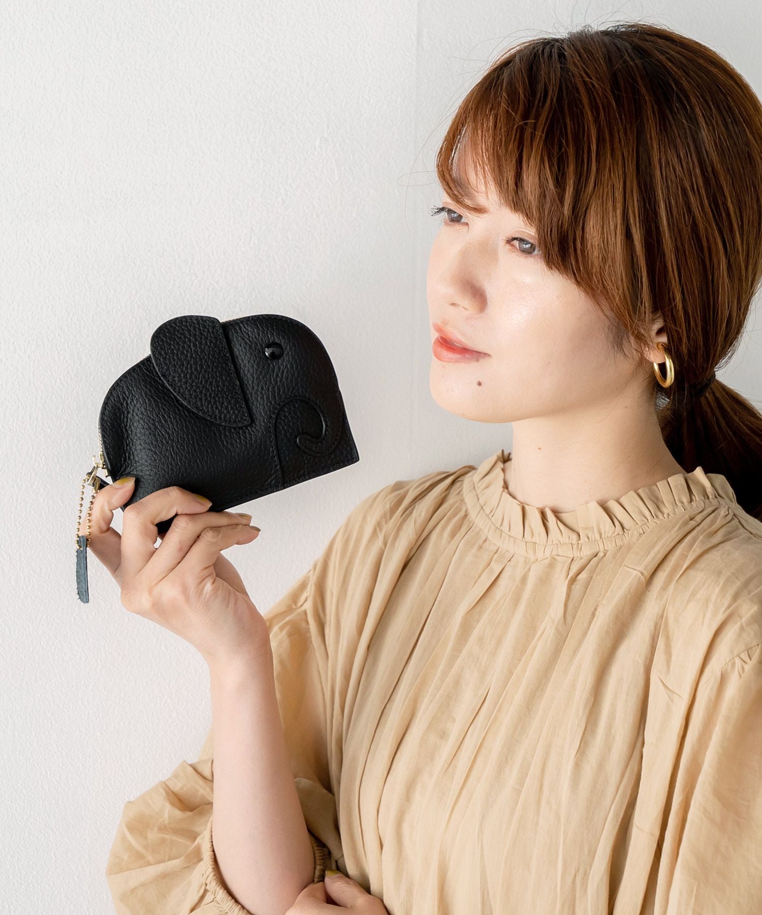 ヴィータフェリーチェ VitaFelice キーリング付き本革コインケース