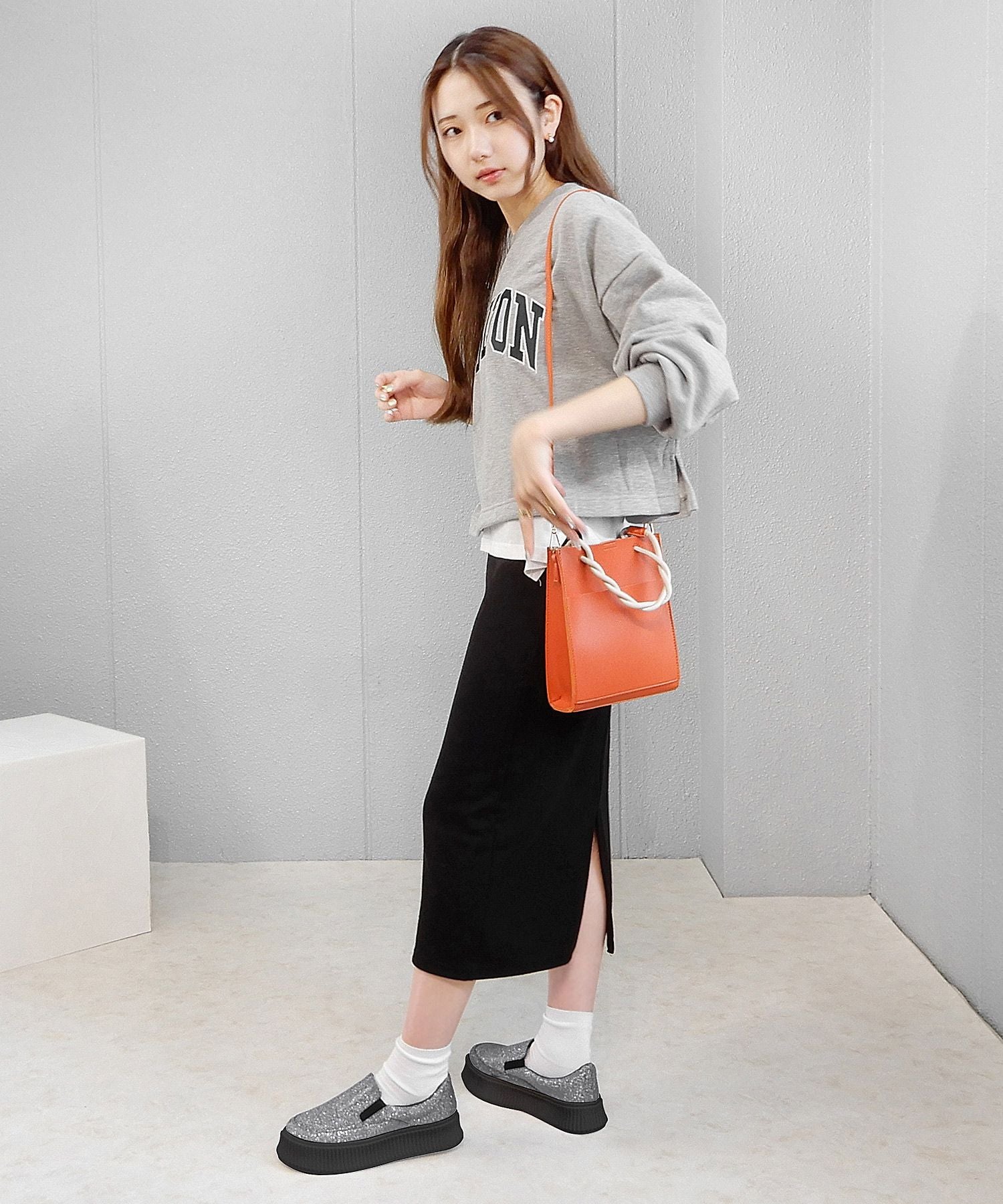 minia track sole slip-on sneakers