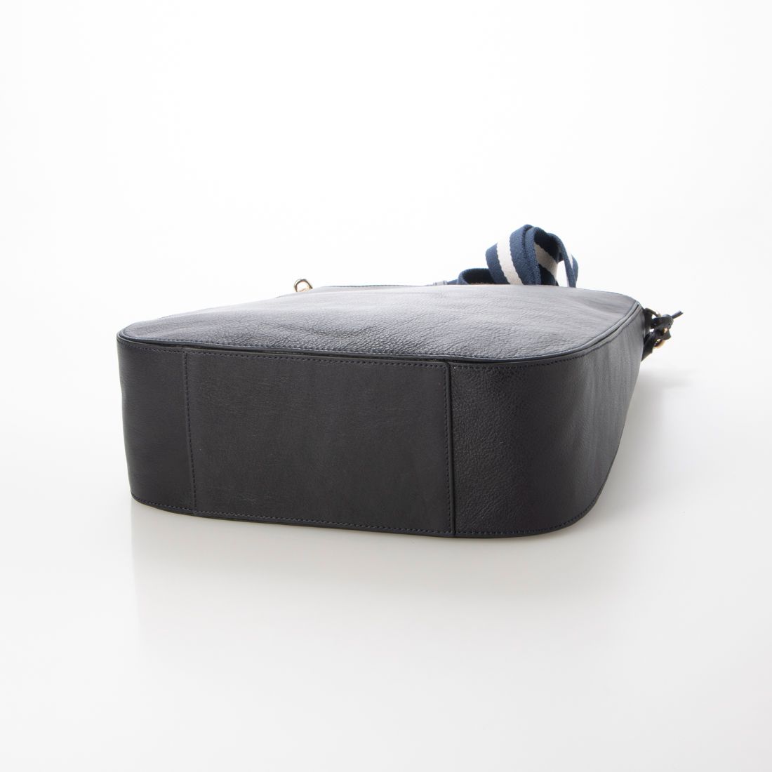 レザーラボラトリー Leather Laboratory 本革 レディース ショルダーバッグ 青と白のストラップ