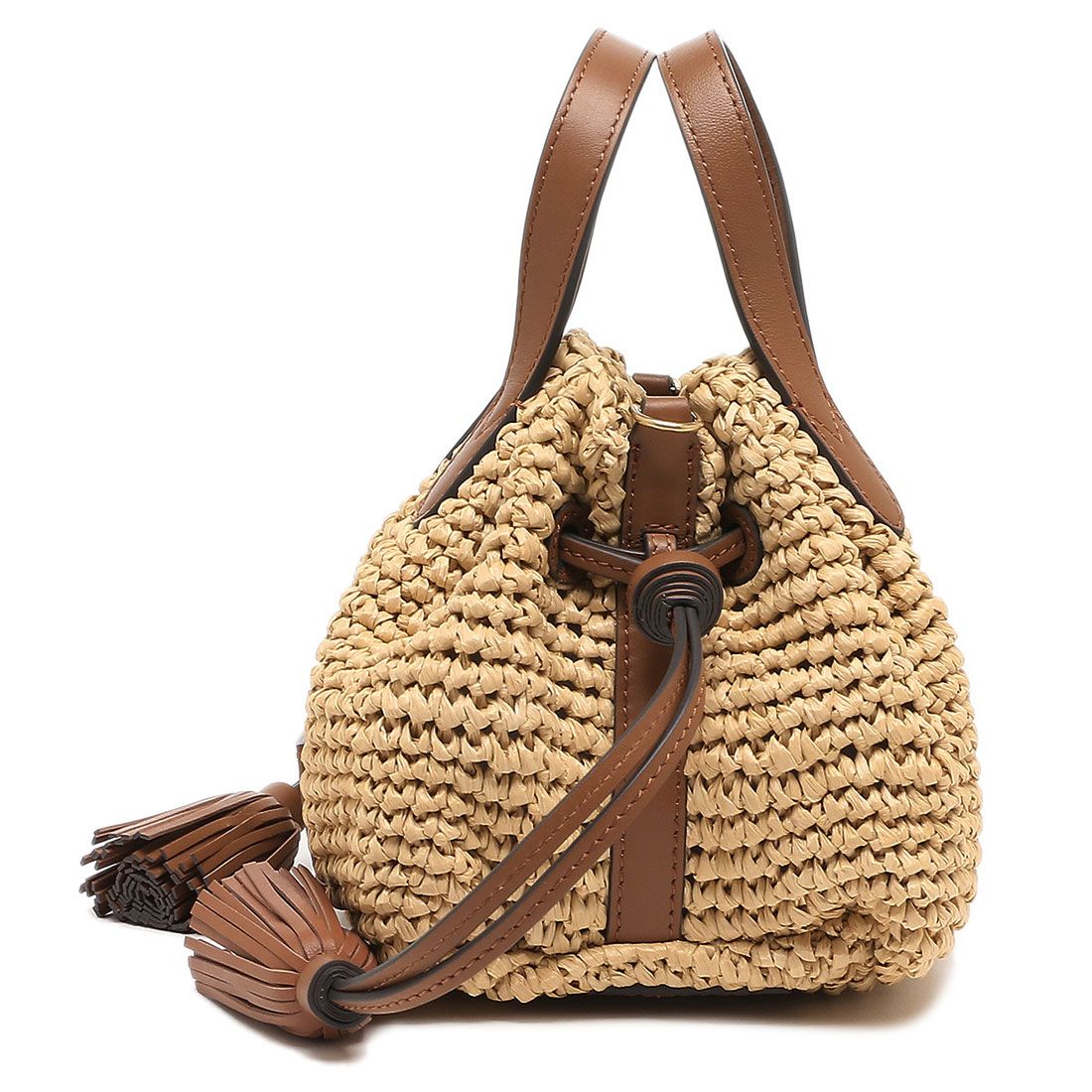 アニヤハインドマーチ Anya Hindmarch かごバッグ トートバッグ スモール ドローストリング トート ベージュ ブラウン レディース ANYA HINDMARCH 5050925163545 NATURAL