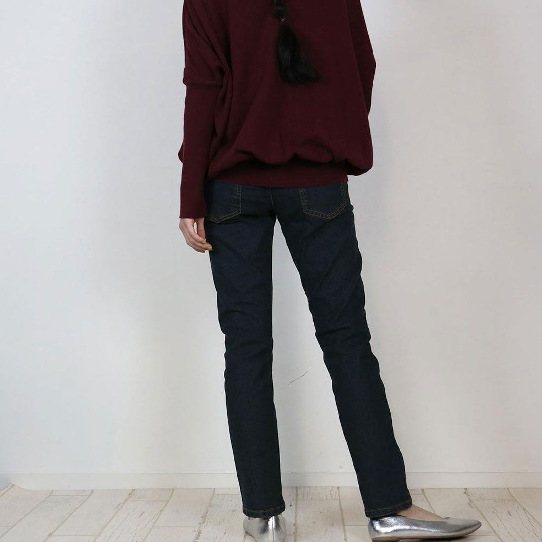 アットワン atONE 総ゴムウエストスキニーデニムパンツ