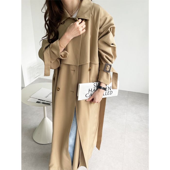 GeeRA Elegant oversized trench coat