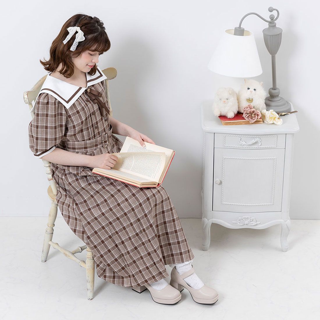 ユメテンボウ 夢展望 セーラーカラー半袖ワンピース
