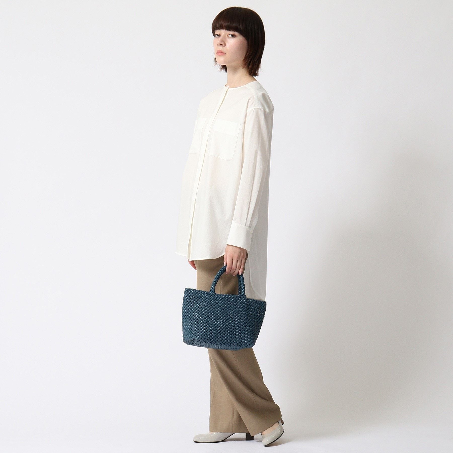 ヒロフ HIROFU 【ブレッツァナッパレース】レザーメッシュトートバッグ S 本革